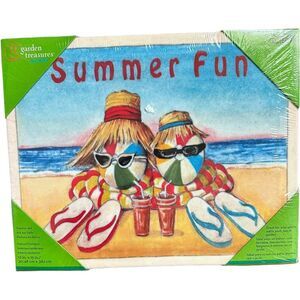 GARDEN TREASURES Accent Summer Fun Outdoor Patio Garden Pool Canvas 12 X 15
